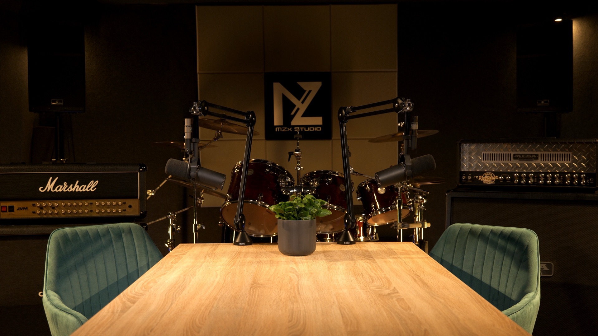 Studio C — oświetlenie ciepłe